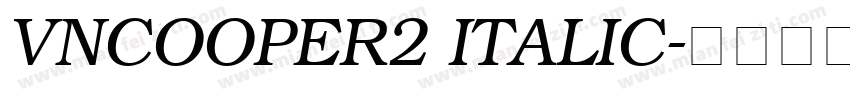 VnCooper2 Italic字体转换